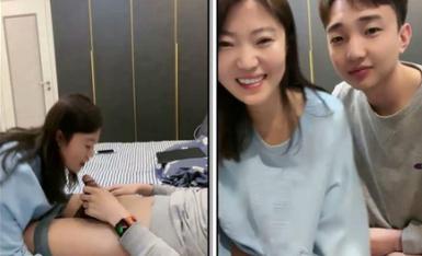 【圆圆与多多】一对小情侣初次下海大秀直播，啪啪后喷水