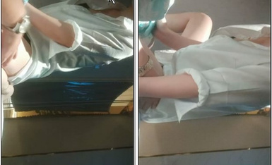 【老王1探花】真实搞足疗女，衬衣美腿极品御姐，拨开短裤磨蹭骚逼，大白屁股极度诱惑.