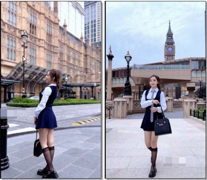 秀人超人气女神『王馨瑶』最新花絮极品流出 超美蓝色学生装 黑丝长腿 美乳翘颜 高清1080P版