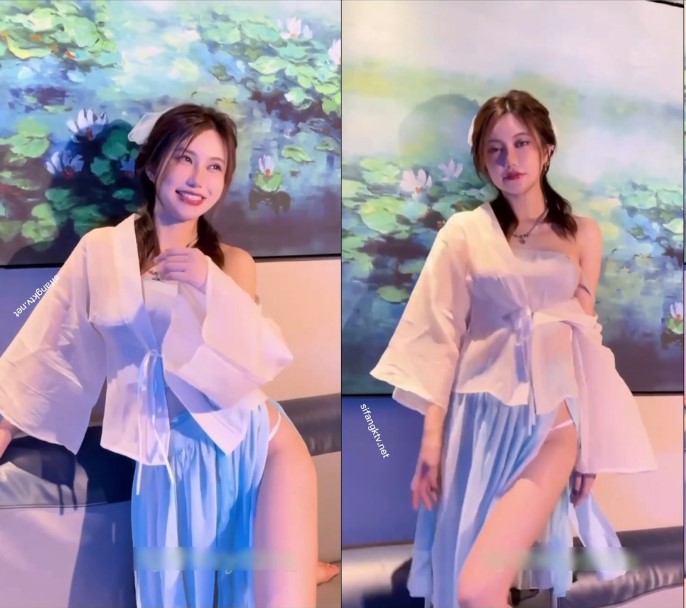 超气质女神『绮里嘉』最新大尺度定制私拍 性感古装薄纱显奶 闪现露出豪奶 露毛 高清 (2).