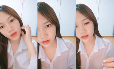 跟牛奶一樣的白漿見過嗎？【湖南甜甜】，新人，清純漂亮的19歲學生妹，真趕上了排卵期，這也太多了(2)