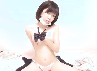 【無修正ライブチャット】Ｊ系制服ロリカワ素人女子が長時間配信！リボンと紺ソ残しＭ字接写くぱぁ＆クリ電マ当てオナ！すぐにマスク外す！美乳◎アナル見え◎