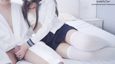 米胡桃(meehutao) 援交日記1：每次穿白絲JK水手服，都被狠狠地無套爆操+中出內射