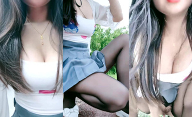 野戰達人@戶外大胸妹 戴著跳蛋踏青肉搏福利秀 (2)