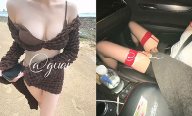 頂級身材高挑大長腿淫盪小姐姐『guai老師』被土豪老闆各種蹂躪爆操，肏腫小穴顏射小嘴，被操爽了白漿直流 (1)