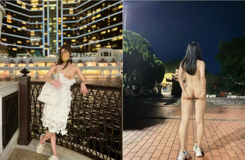 淫盪反差性感女神『退役魔法少女』露出 3P 野戰潮噴，窮人高高在上的女神 富人的肉便器玩具，外表多清純靚麗私下就多反差 (2)