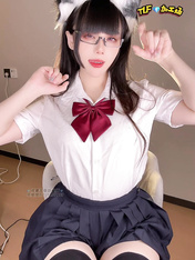 【cos 自慰 制服 黑絲..】純欲貓耳