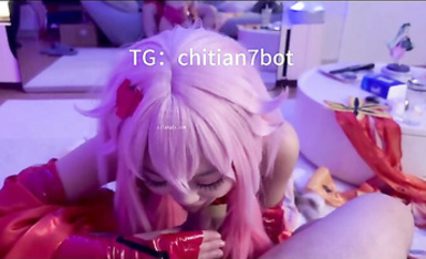 【02月最新】可鹽可甜COS抽像女菩薩【池甜chitian1】紙飛機付費福利，各種露臉手口交性愛 (1)