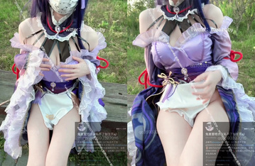 兔崽爱喷水 (tuzaibaby ) 雷電將軍  邊走邊噴  炮機噴水