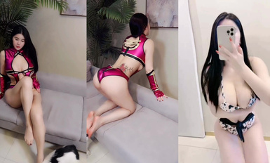 漫畫身材顏值巨乳【豬小七】260萬粉博主,奶比頭還大，人間極品尤物 (4)